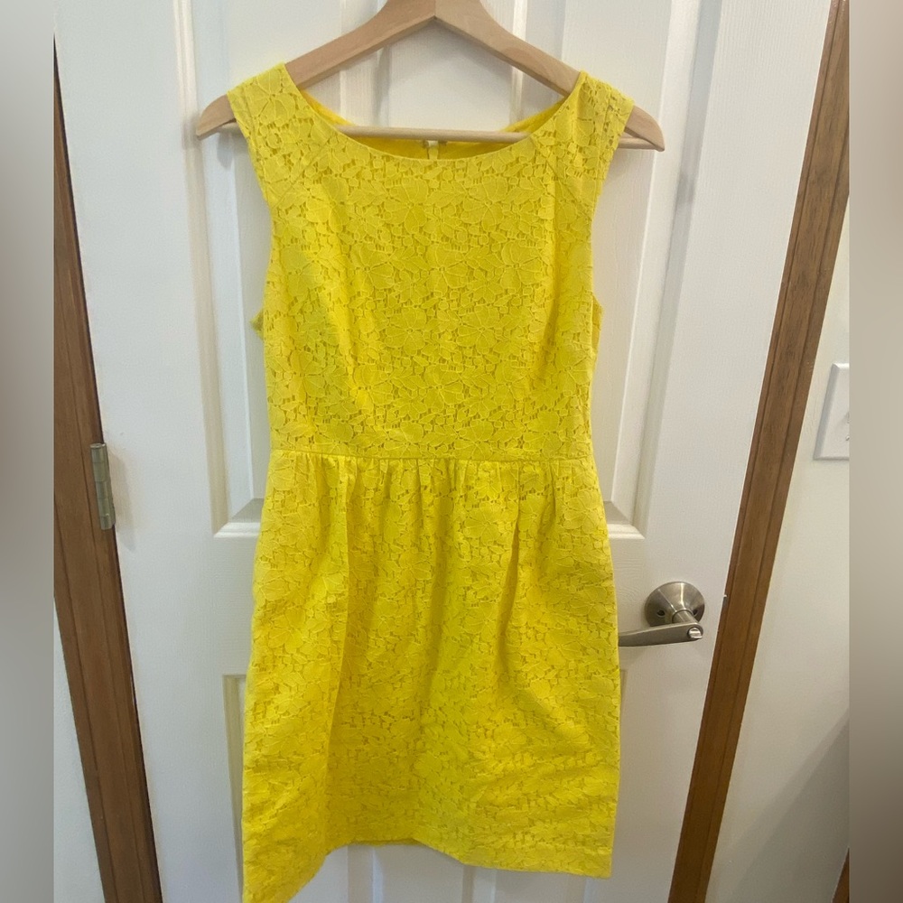 J Crew Bright Yellow Lace Dress 💛
